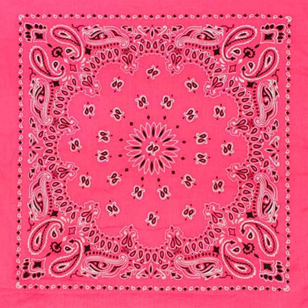HOT PINK 100 COTTON BANDANA